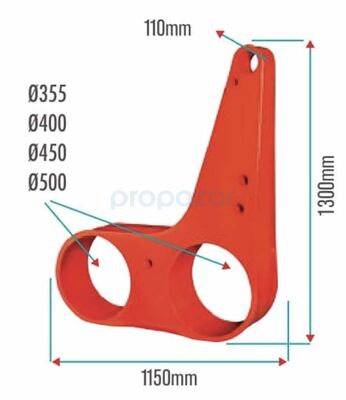 2 Borulu 30kg Oranj Braket - 1