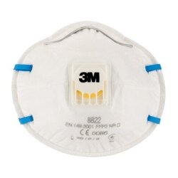 3M 8822 FFP2 Ventilli Toz Maskesi Yağ ve Su Bazlı Sislere Karşı - 5