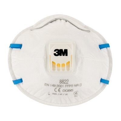 3M 8822 FFP2 Ventilli Toz Maskesi Yağ ve Su Bazlı Sislere Karşı - 5