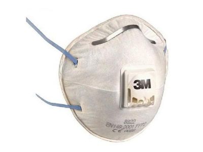 3M 8822 FFP2 Ventilli Toz Maskesi Yağ ve Su Bazlı Sislere Karşı - 1