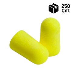 3M ES-01-001 EAR Soft Neon Sarı Kulak Tıkacı 250 Çiftlik Kutu - 1