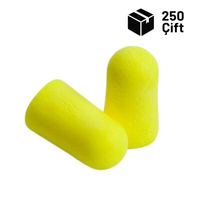 3M ES-01-001 EAR Soft Neon Sarı Kulak Tıkacı 250 Çiftlik Kutu - 1