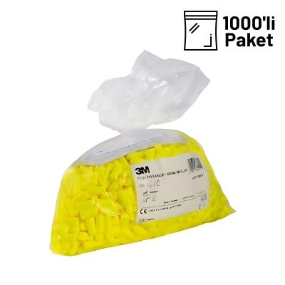 3M PD-01-010 EARSoft Sarı Neon Refill Kulak Tıkacı 1000 Adet - 1