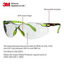 3M S1207SGAF-EU Solus Gri İç / Dış Mekan Gözlüğü - 2