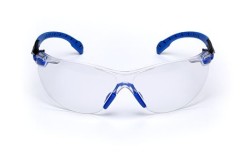 3M S1101SGAF Solus Mavi-Siyah Kenar Şeffaf Gözlük - 1