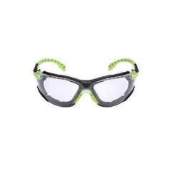 3M Solus S1201SGAFKT Yeşil Siyah Çerçeveli Şeffaf Lens İş Gözlüğü KN - 2