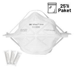 3M Vflex 9152 FFP2 Toz ve Sis Maskesi 25li Paket - 1