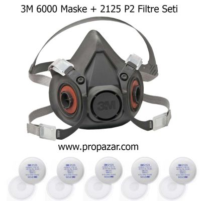 3M Yarım Yüz Maske ve P2 Filtre Seti - 1