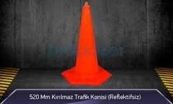 520 mm Kırılmaz Trafik Konisi ( Reflektifsiz ) MFK3052 - 1