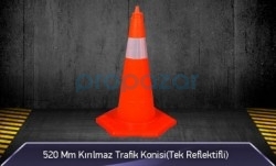 520 mm Kırılmaz Trafik Konisi ( Tek Reflektifli ) MFK3152 - 1