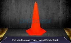 750mm Kırılmaz Trafik Konisi 1,5KG ( Reflektifsiz ) MFK3075E - 1