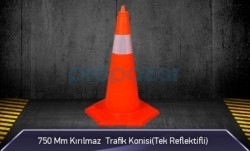 750mm Kırılmaz Trafik Konisi 2KG ( Tek Reflektifli ) MFK3175 - 1