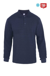 Myform 8112 Regular Polo Yaka 2 İplik Sweatshirt Lacivert - Myform İş Kıyafetleri