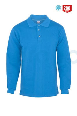 8112 Regular Polo Yaka 2 İplik Sweatshirt Turkuaz - 1