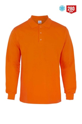 Myform 8112 Regular Polo Yaka 2 İplik Sweatshirt Turuncu - Myform İş Kıyafetleri