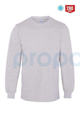 Myform 8125 Regular Bisiklet Sıfır Yaka 2 İplik Sweatshirt Gri - 1