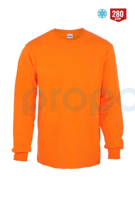 8125 Regular Bisiklet Sıfır Yaka 2 İplik Sweatshirt Turuncu - 1