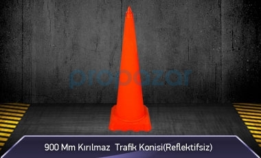 900mm Kırılmaz Trafik Konisi ( Reflektifsiz ) MFK3090 - 1