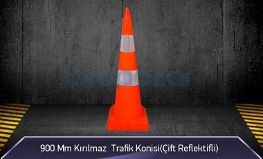 90cm Çift Reflektörlü Ekonomik Kırılmaz Trafik Dubası MFK3290E - 1