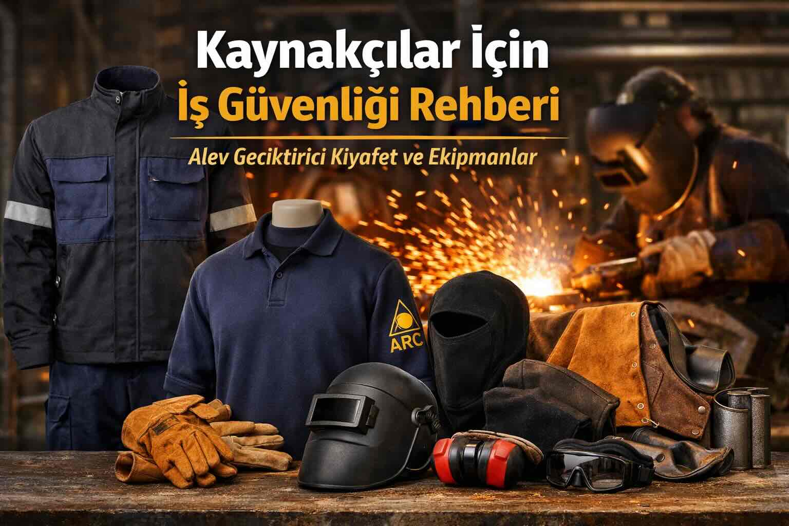 Alev almaz kaynakçı takımı ve ARC korumalı sweatshirt iş güvenliği kıyafetleri