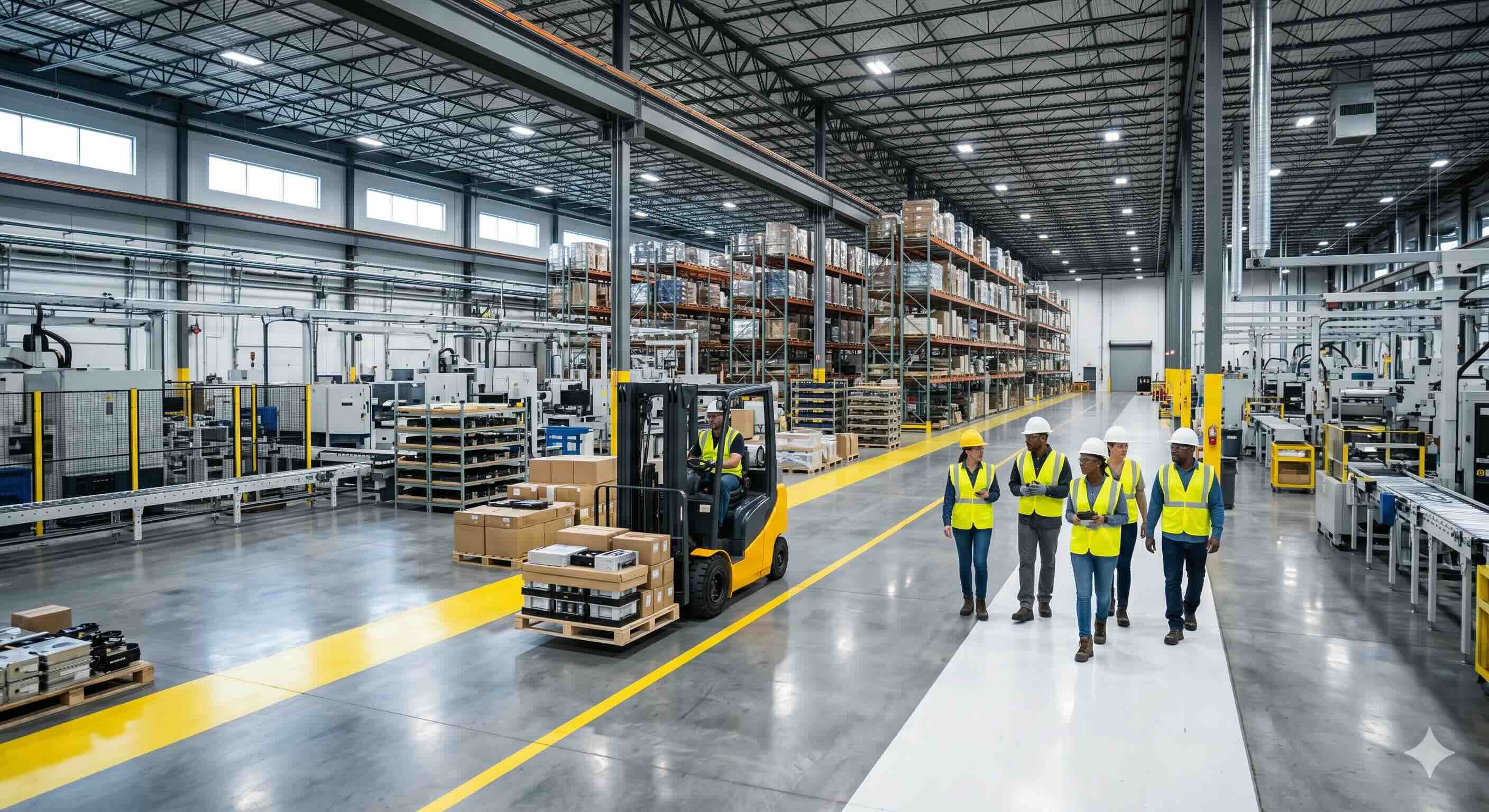 fabrika zemin çizgisi uygulaması yaya yolu forklift yolu