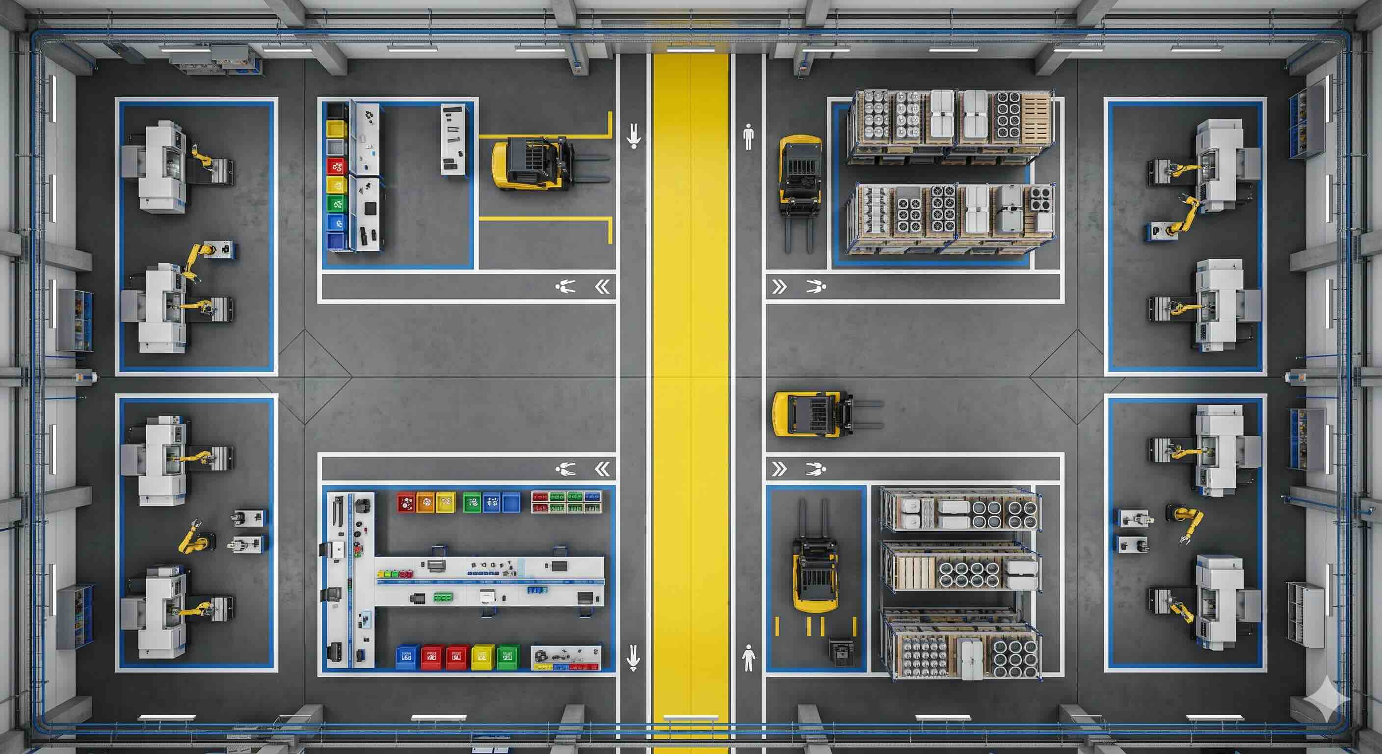 abrika yol çizgileri standartları düzenli zemin planı