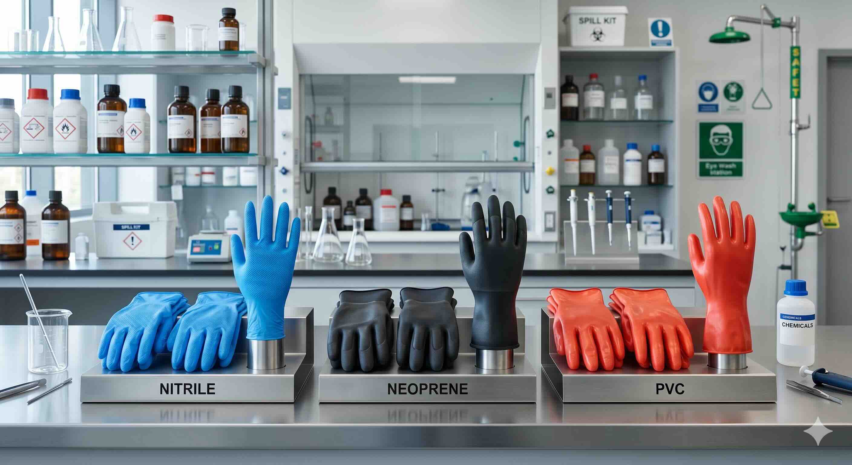 kimyasal eldiven türleri nitril neopren pvc karşılaştırma