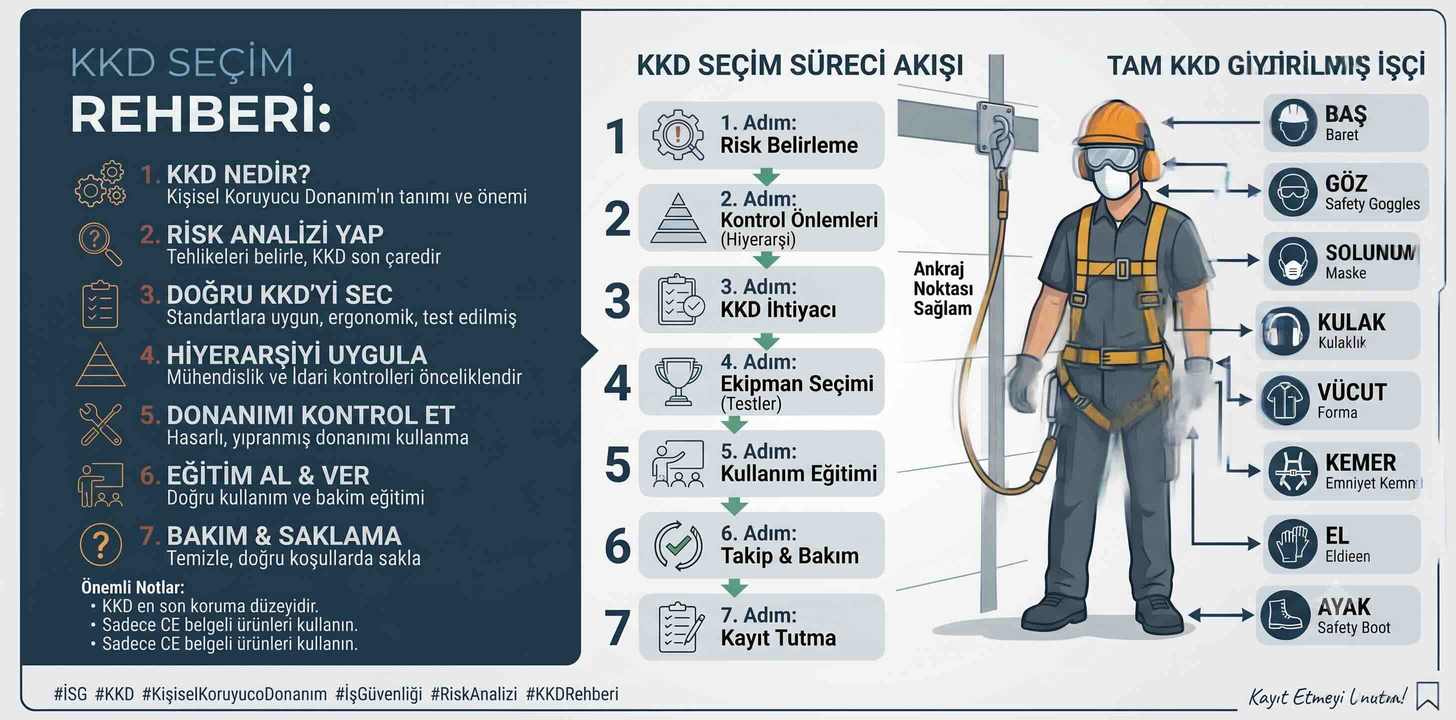 KKD nedir kişisel koruyucu donanım ve iş güvenliği malzemeleri seçim rehberi