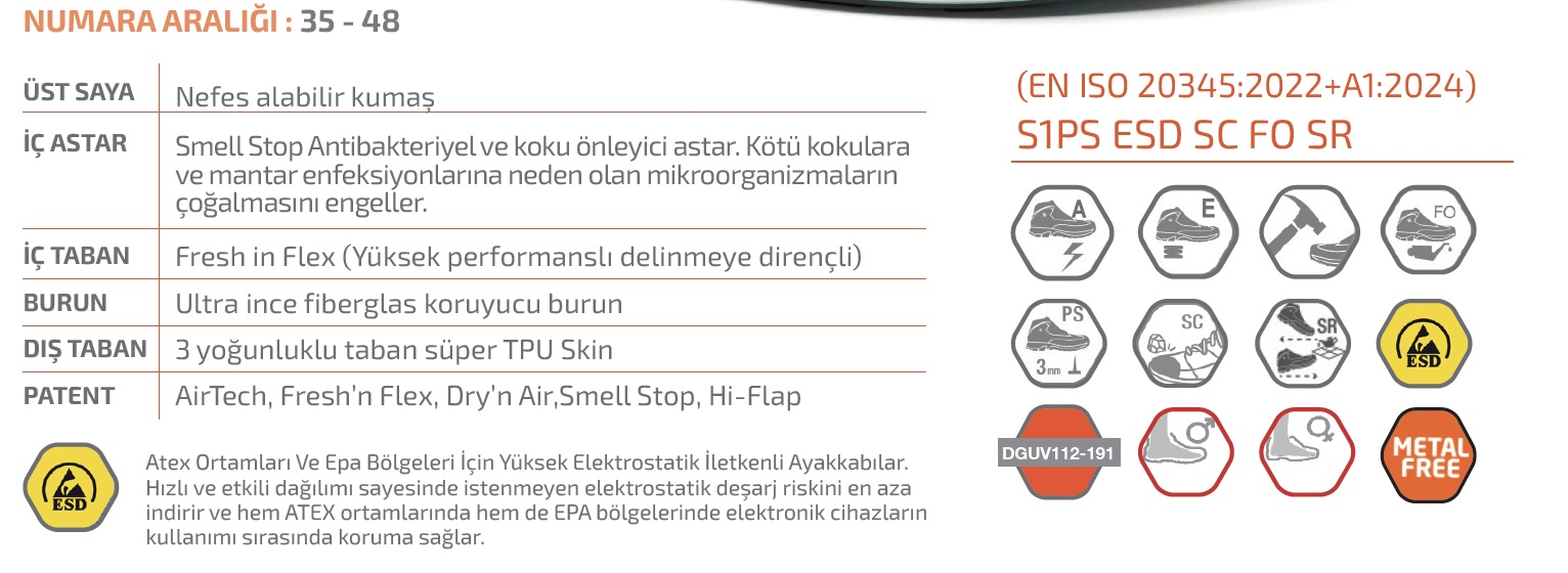 ortopedik hafif iş ayakkabısı