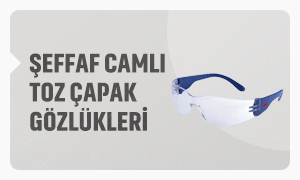 Şeffaf Toz Çapak Gözlükleri