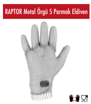 raptor metal örgü eldiven