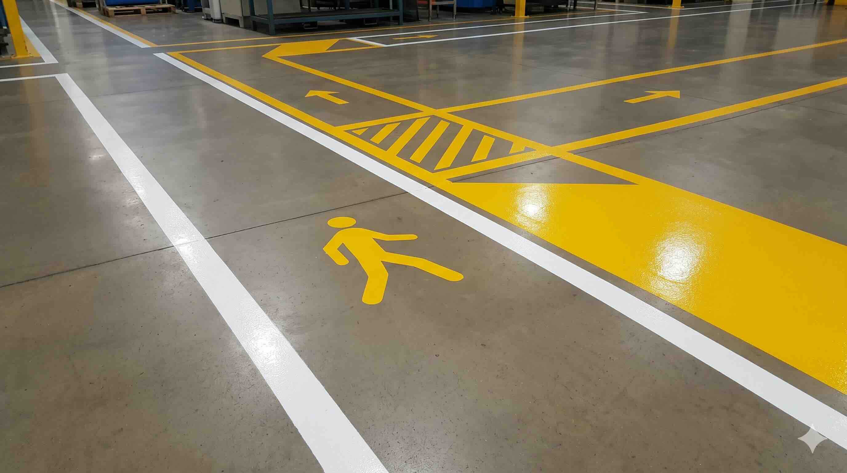 fabrika zemin çizgisi kaliteli uygulama dayanıklı boya