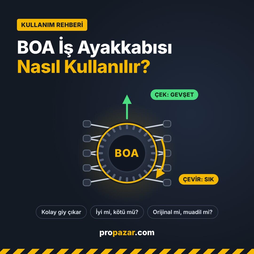 BOA İş Ayakkabısı Nedir, Nasıl Kullanılır? Bağcıksız Kolay Giy Çıkar Rehberi