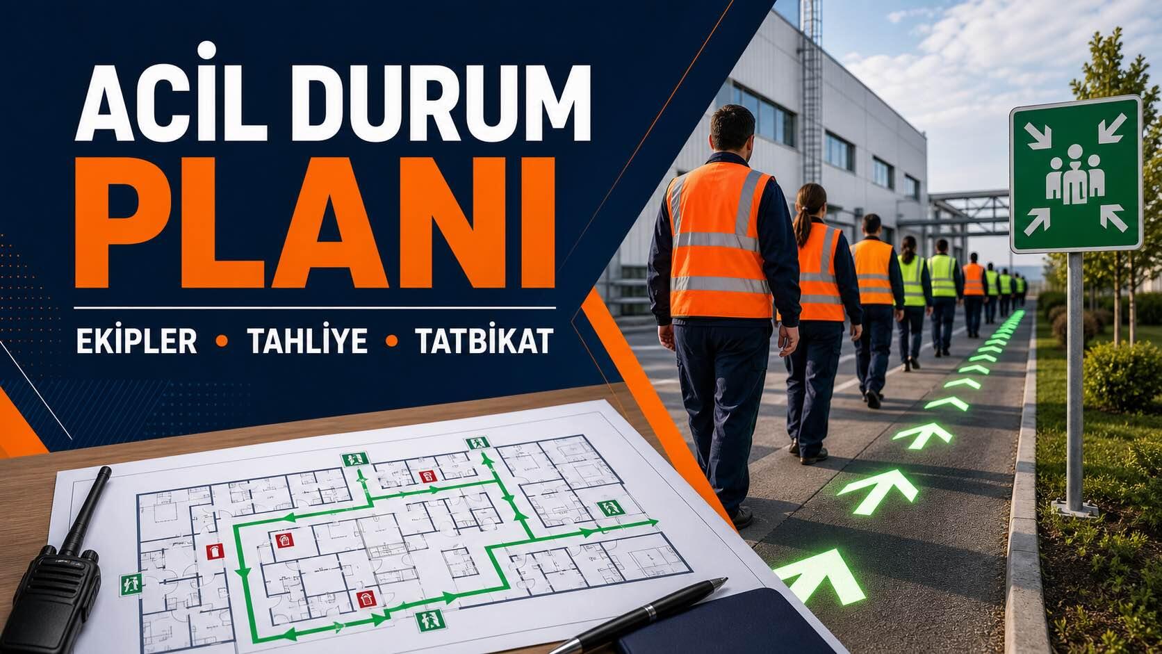 İşyerlerinde Acil Durum Planı Nasıl Hazırlanır? 2026 Mevzuat, Ekipler, Tahliye ve Tatbikat Rehberi