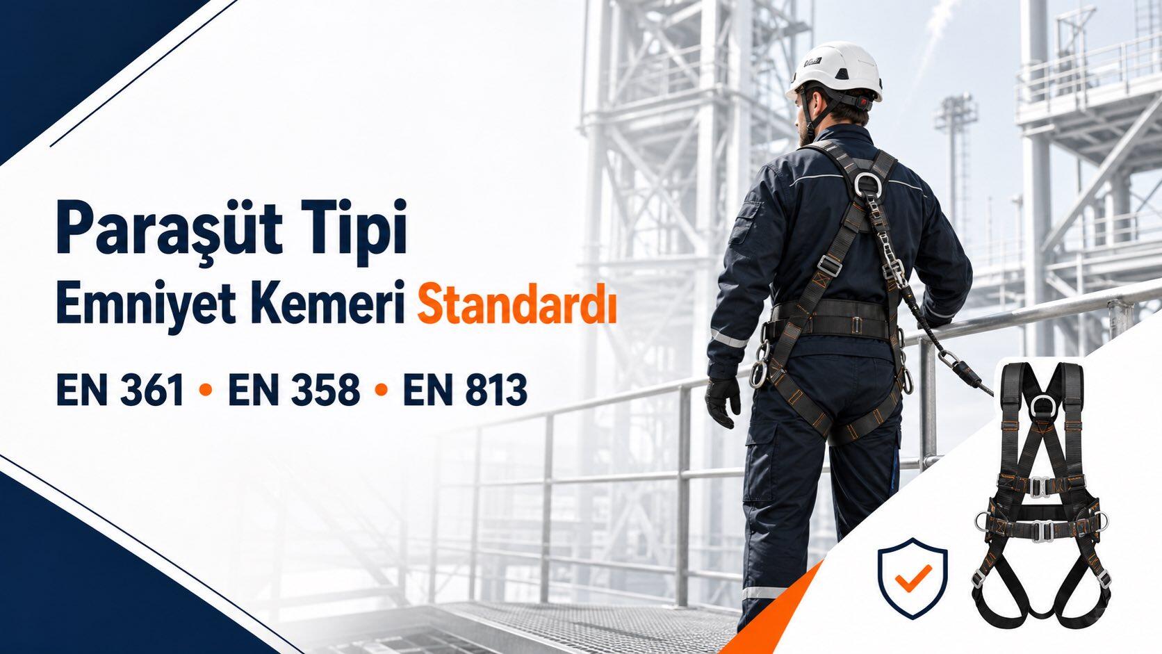 Paraşüt Tipi Emniyet Kemeri Standardı: EN 361, EN 358 ve EN 813