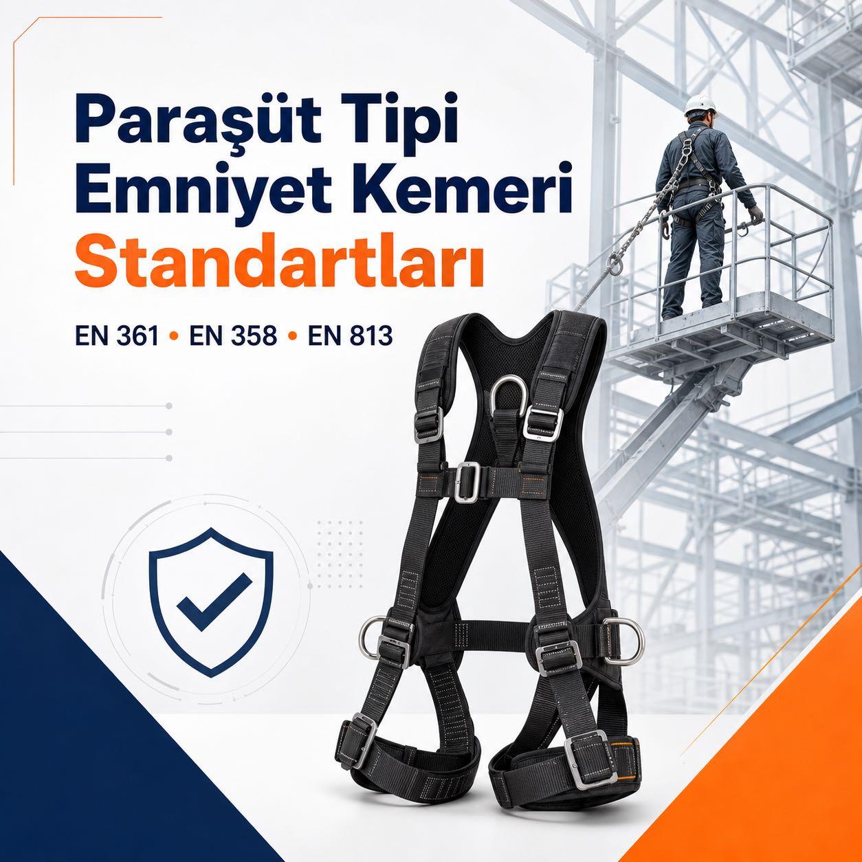 Paraşüt Tipi Emniyet Kemeri Standardı: EN 361, EN 358 ve EN 813