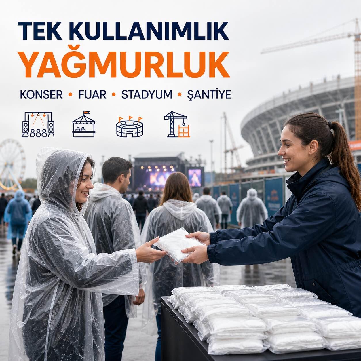 Tek Kullanımlık Yağmurluk Rehberi: Konser, Kongre ve Toplu Etkinlikler İçin Pratik Çözüm
