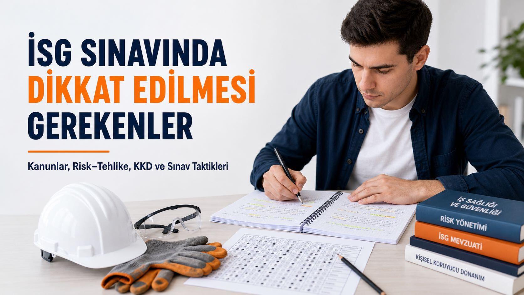 İSG Sınavında Dikkat Edilmesi Gerekenler: Kanunlar, Risk-Tehlike, KKD ve Sınav Taktikleri