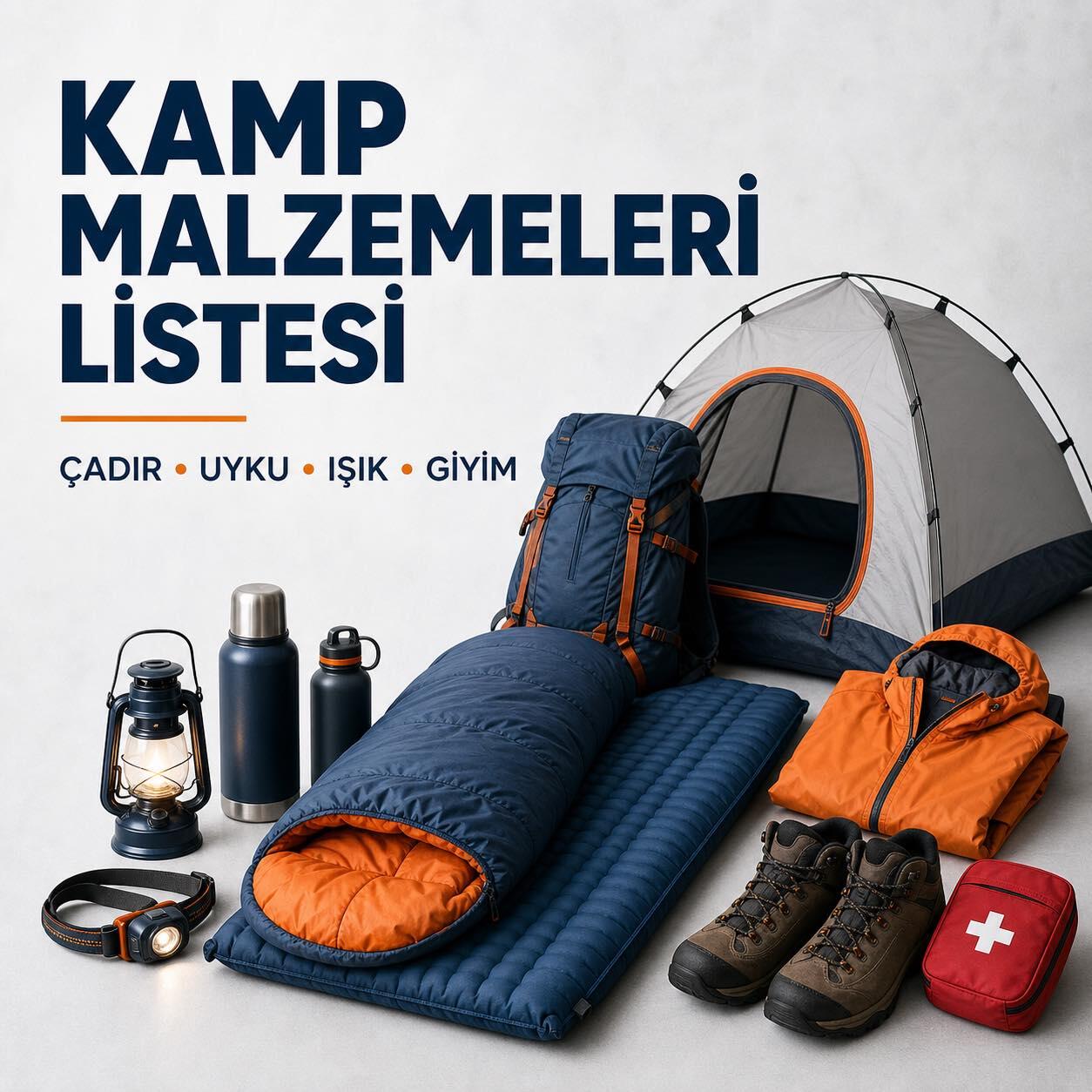 Kamp İçin Gerekli Malzemeler Listesi