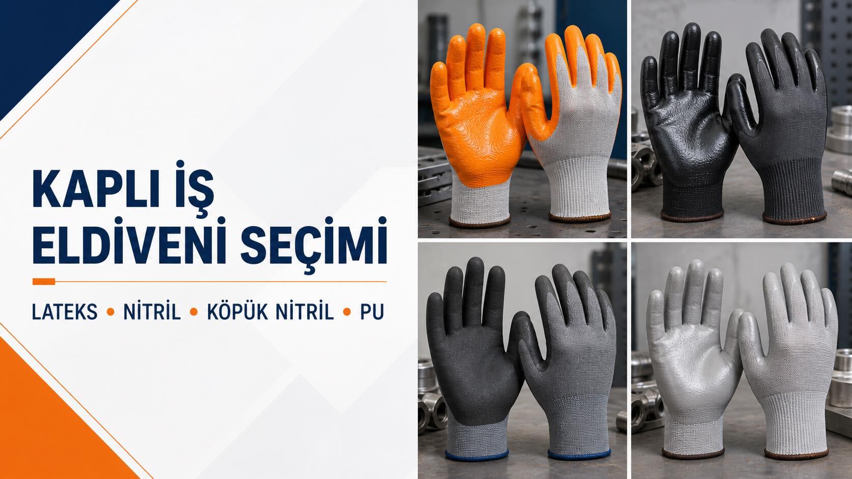 Kaplı İş Eldiveni Seçim Rehberi: Lateks, Nitril, Köpük Nitril ve PU Eldiven Farkları