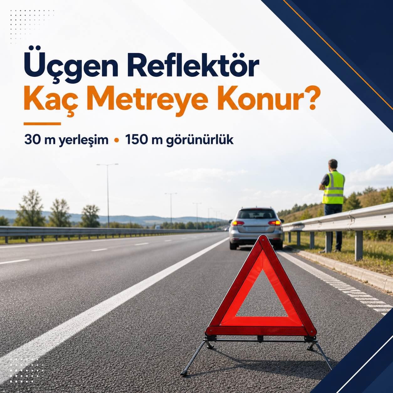 Üçgen Reflektör Kaç Metreye Konur? Araç Reflektörü Kullanma Rehberi