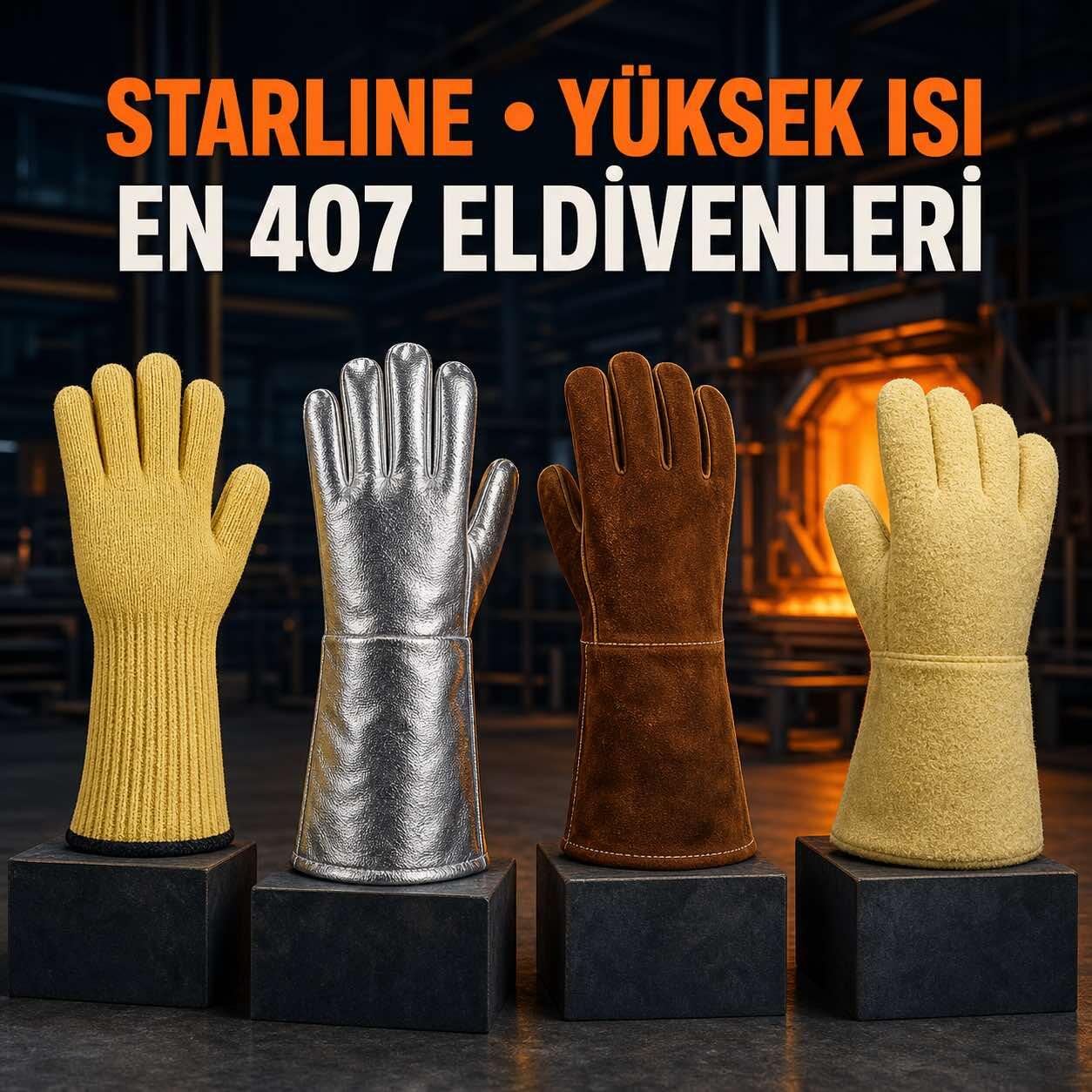 Starline Yüksek Isı Dayanımlı Eldivenler: Aramid, Kevlar ve Alüminize Modeller