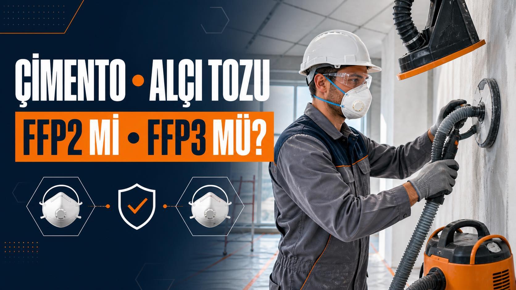 Çimento ve Alçı Tozu İçin Hangi Maske Kullanılır? FFP2–FFP3 Seçimi