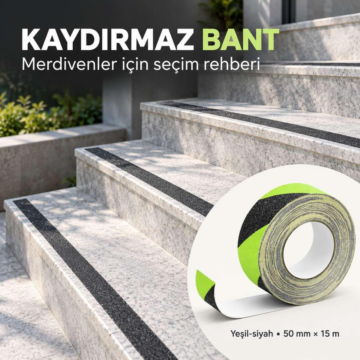 Kaydırmaz Bant Nasıl Seçilir? Merdiven, Dış Mekân ve Islak Zemin Rehberi