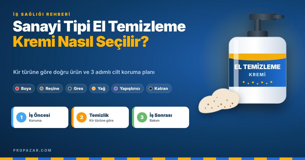Sanayi Tipi El Temizleme Kremi Nasıl Seçilir? Kir Türüne Göre Rehber ve 3 Adımlı Cilt Koruma