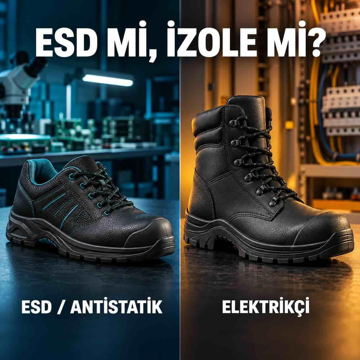 ESD Ayakkabı Elektrik Çarpmasına Karşı Korur mu? Antistatik ve Elektrikçi Ayakkabısı Farkları