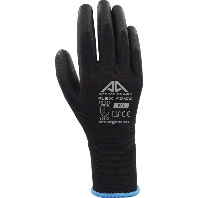 ActiveGear Active Flex F8160 Siyah Poliuretan İş Eldiveni - 1