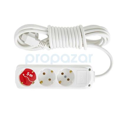 Almera 3'lü Topraklı Priz 5 Mt. - 1