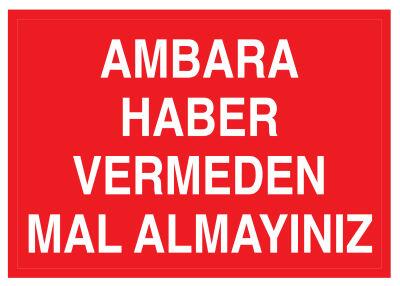 Ambara Haber Vermeden Mal Almayınız İş Güvenliği Levhası - 1