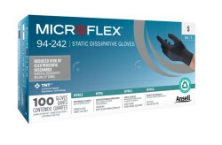 Ansell 94-242 Microflex Antistatik Gıda Uyumlu Kullan At Siyah Nitril Eldiven - 2